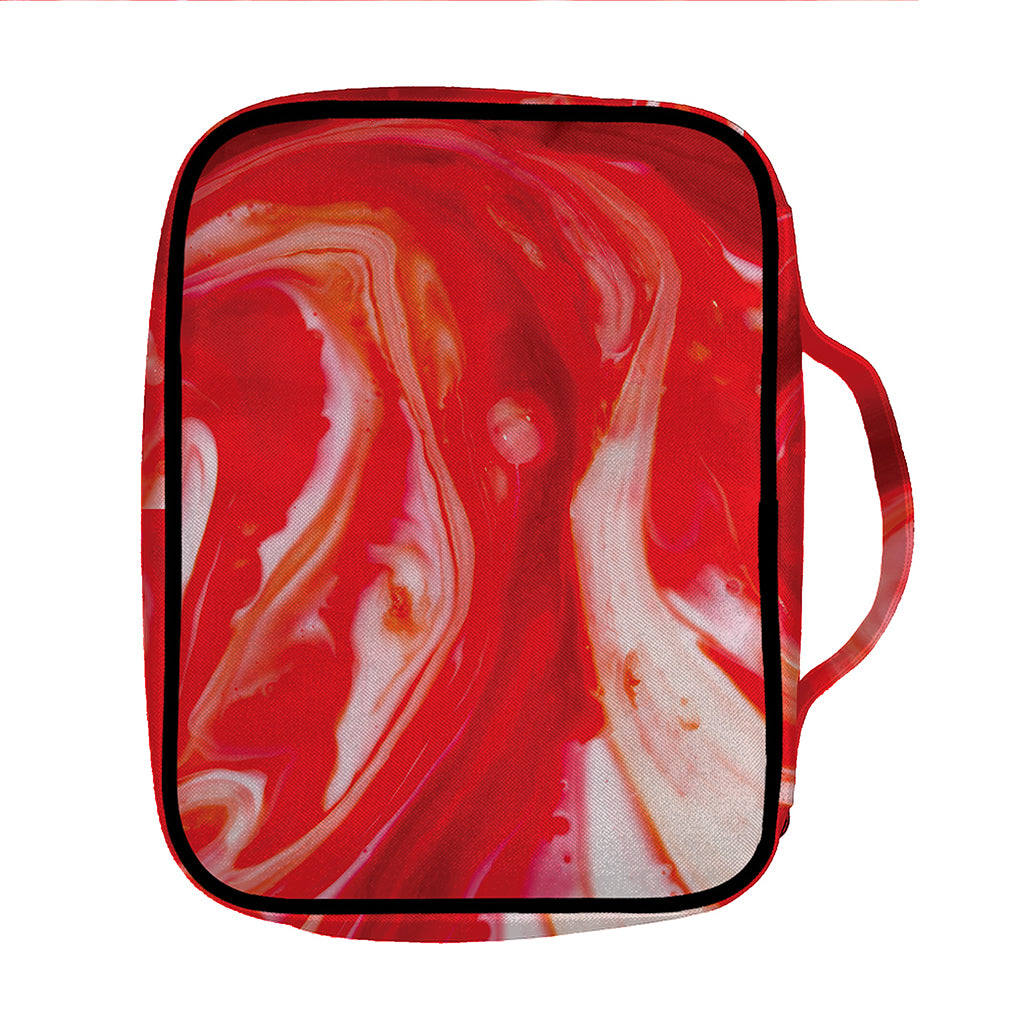 Red Acid Melt Print Front Pocket Bible Bag