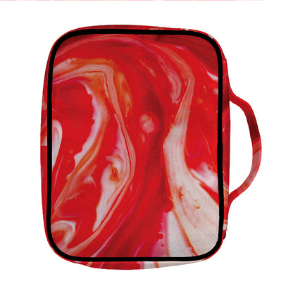Red Acid Melt Print Front Pocket Bible Bag