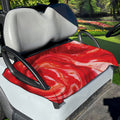 Red Acid Melt Print Golf Cart Seat Cover