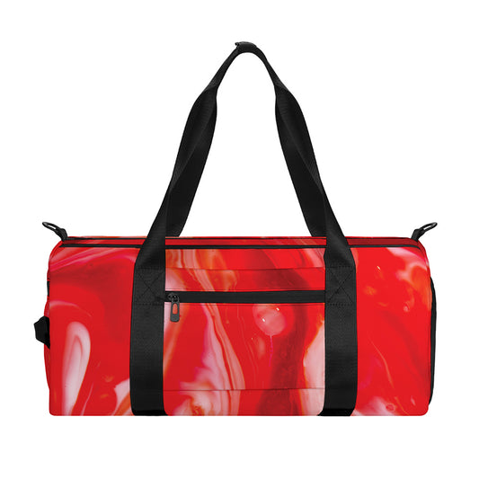 Red Acid Melt Print Gym Bag