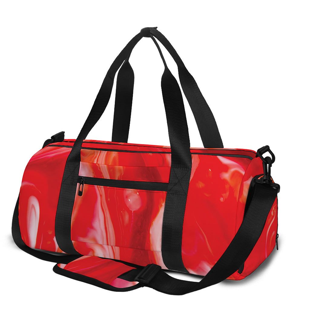 Red Acid Melt Print Gym Bag