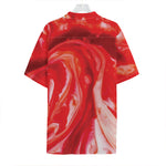 Red Acid Melt Print Hawaiian Shirt