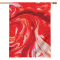 Red Acid Melt Print House Flag