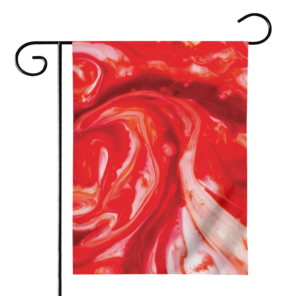 Red Acid Melt Print House Flag