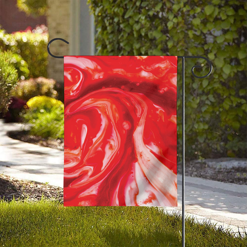 Red Acid Melt Print House Flag