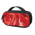 Red Acid Melt Print Portable Cooler Travel Case