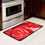 Red Acid Melt Print Kitchen Mat