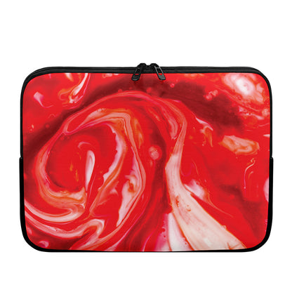 Red Acid Melt Print Laptop Sleeve
