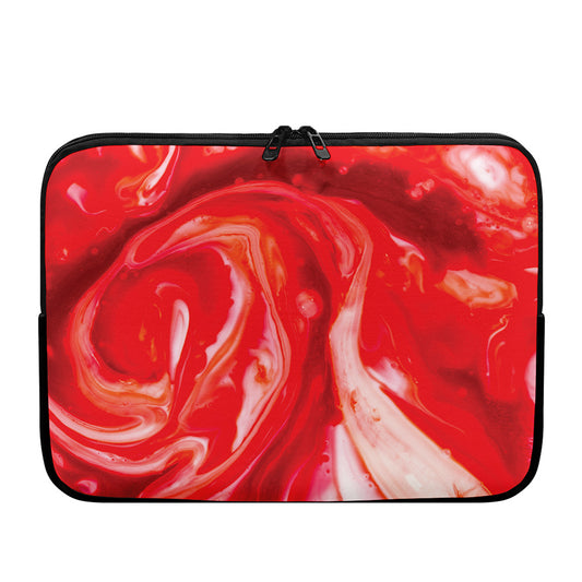 Red Acid Melt Print Laptop Sleeve
