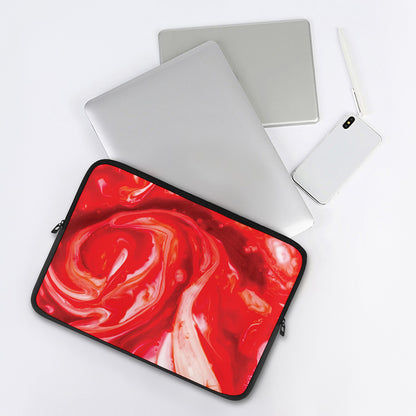 Red Acid Melt Print Laptop Sleeve