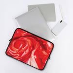 Red Acid Melt Print Laptop Sleeve
