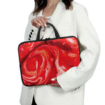 Red Acid Melt Print Laptop Sleeve With Handle
