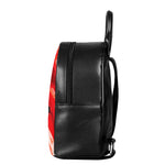 Red Acid Melt Print Leather Backpack