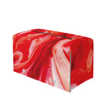 Red Acid Melt Print Leather Tissue Box Cover