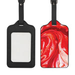 Red Acid Melt Print Luggage Tag