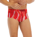 Red Acid Melt Print Men's Briefs