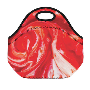 Red Acid Melt Print Neoprene Lunch Bag