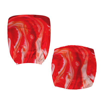 Red Acid Melt Print Office Chair Cover