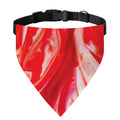 Red Acid Melt Print Over The Collar Dog Bandana