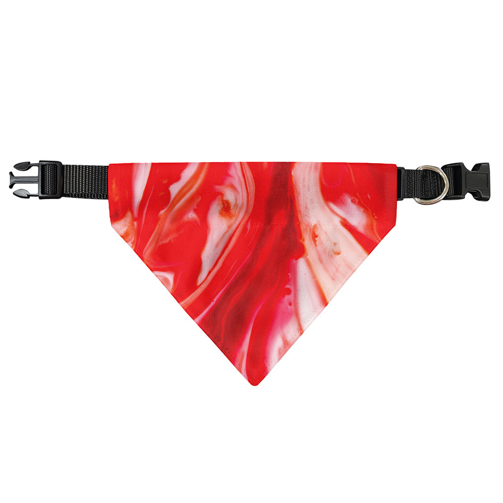 Red Acid Melt Print Over The Collar Dog Bandana