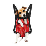 Red Acid Melt Print Pet Carrier Backpack
