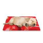 Red Acid Melt Print Pet Cooling Mat Cover
