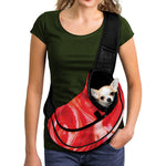 Red Acid Melt Print Pet Sling Carrier