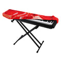 Red Acid Melt Print Piano Keyboard Cover