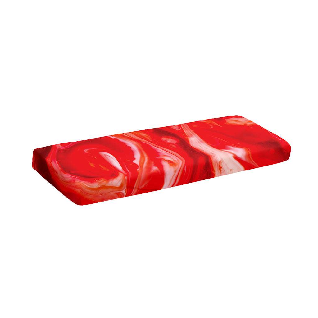 Red Acid Melt Print Piano Keyboard Cover