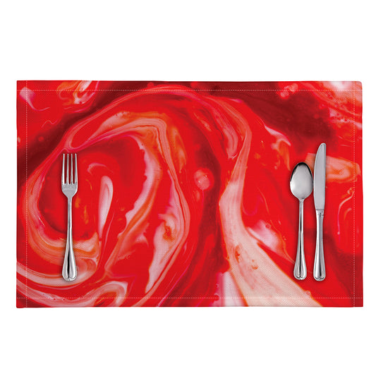 Red Acid Melt Print Placemat