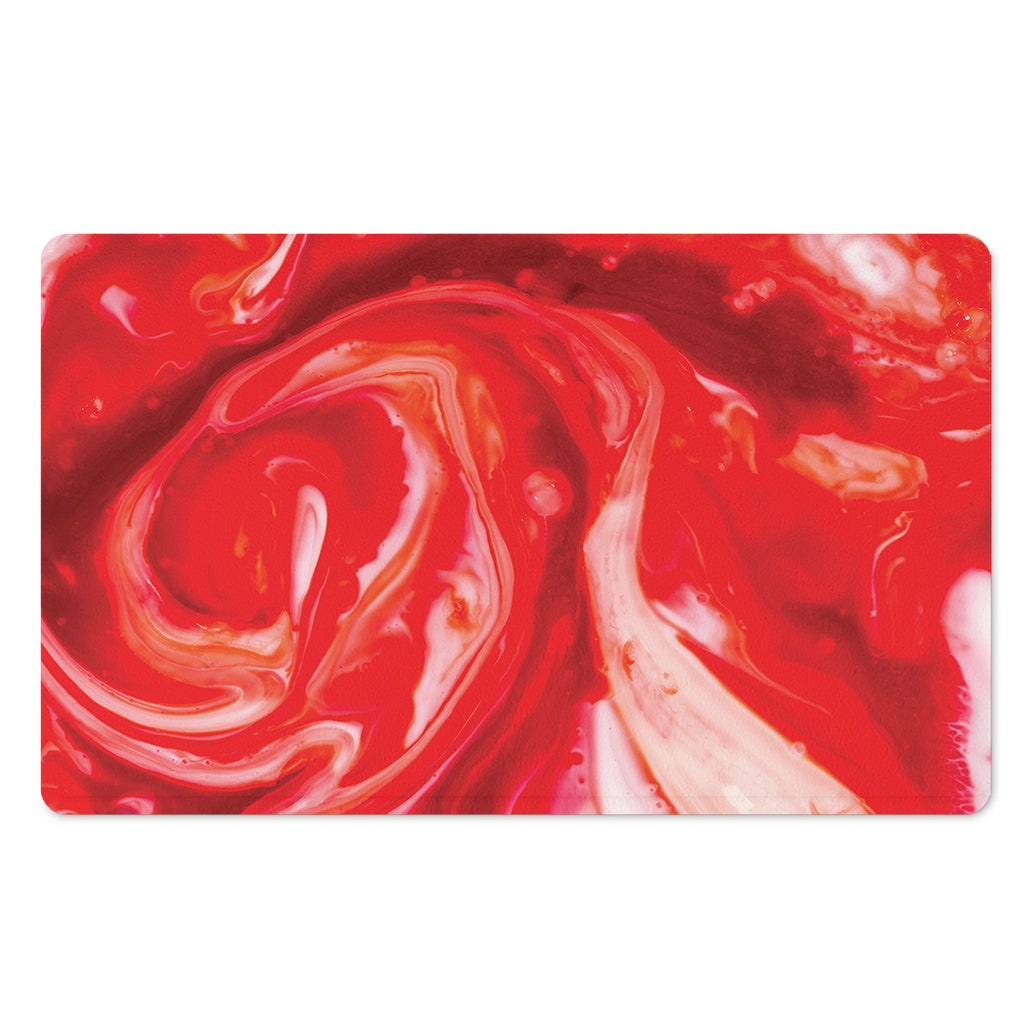 Red Acid Melt Print Polyester Doormat