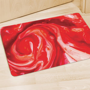Red Acid Melt Print Polyester Doormat