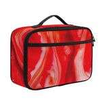 Red Acid Melt Print Portable Lunch Bag