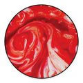 Red Acid Melt Print Round Floor Mat
