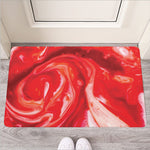 Red Acid Melt Print Rubber Doormat