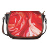 Red Acid Melt Print Saddle Bag