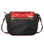 Red Acid Melt Print Saddle Bag