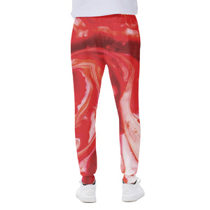 Red Acid Melt Print Scuba Joggers