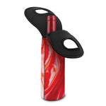Red Acid Melt Print Single Neoprene Wine Tote