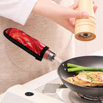 Red Acid Melt Print Skillet Handle Cover