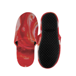 Red Acid Melt Print Slippers