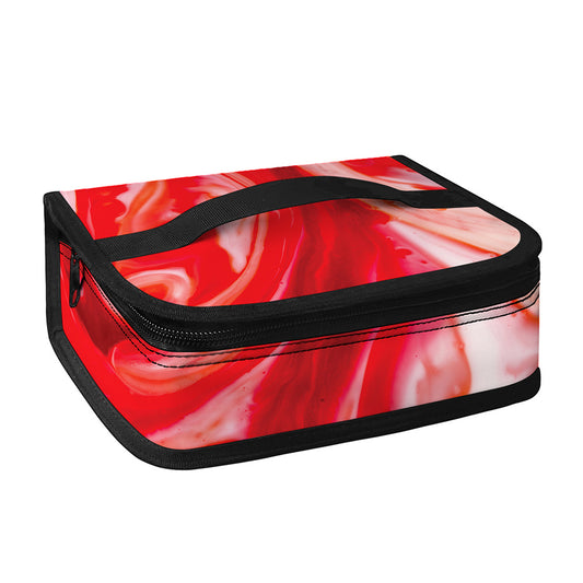Red Acid Melt Print Small Lunch Bag
