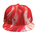 Red Acid Melt Print Snapback Cap