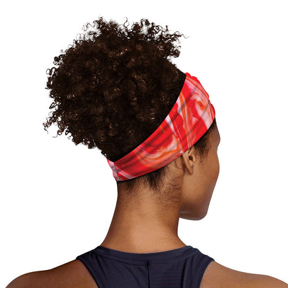 Red Acid Melt Print Sports Headband