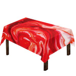 Red Acid Melt Print Tablecloth