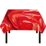 Red Acid Melt Print Tablecloth