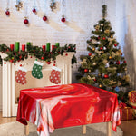 Red Acid Melt Print Tablecloth