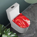 Red Acid Melt Print Toilet Lid Cover