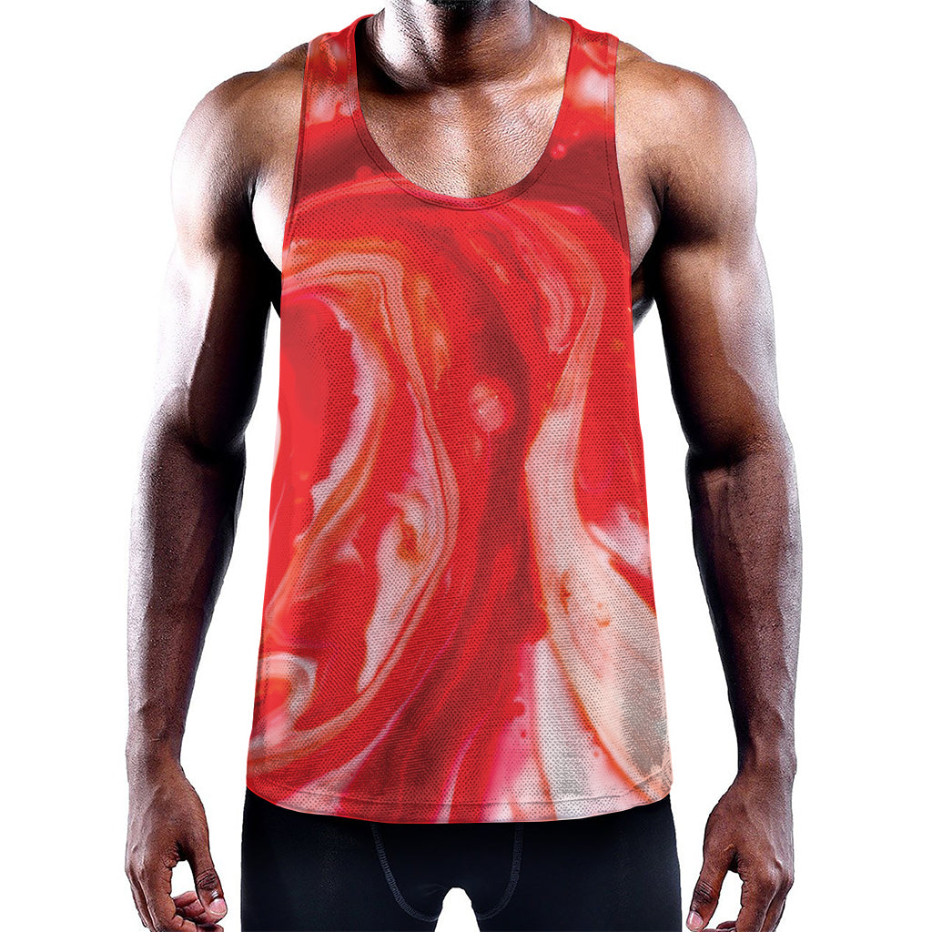 Red Acid Melt Print Training Tank Top