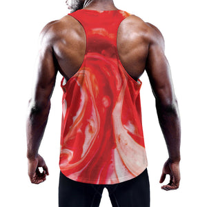 Red Acid Melt Print Training Tank Top